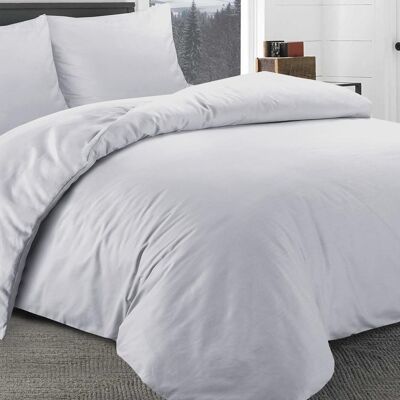 Einfach Bettwäsche-Set in 4 Farbe - 137 x 200 - Weiß