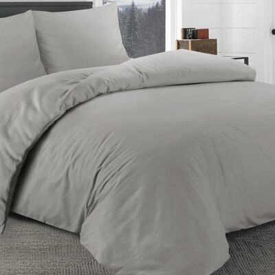 Einfach Bettwäsche-Set in 4 Farbe - 137 x 200 - Silber