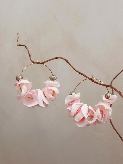 Boucles d'Oreilles Rose Poudré
