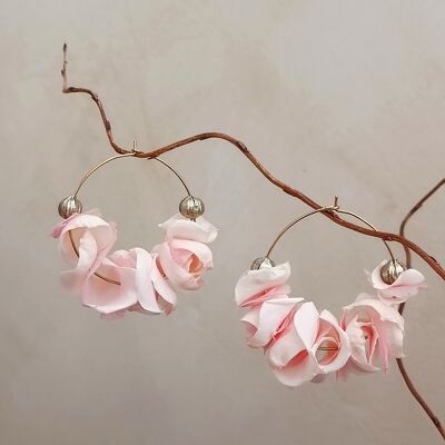 Boucles d'Oreilles Rose Poudré
