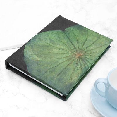 A5 Lotus Notebook - Green (JUN23-ORA) (TreatRepublic005)