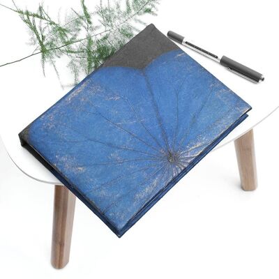 A5 Lotus Notebook - Blue (JUN23-GRE) (TreatRepublic004)