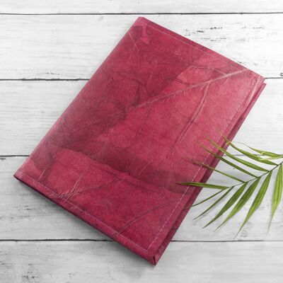 A5 Refillable Leaf Leather Journal - Pink Coral (JUN3-TEA) (TreatRepublic018)
