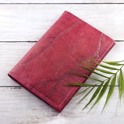 A6 Refillable Leaf Leather Journal - Pink Coral (JUN4-YEL) (TreatRepublic036)