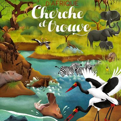 DISCOVER AFRICAN ANIMALS - SEARCH AND FIND - From 5 years old - CHILDREN'S BOOK