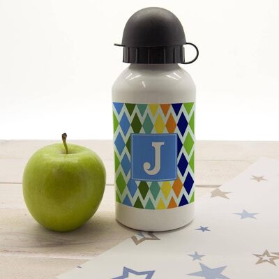 Boys Stain Glass Window Personalised Water Bottle (PER2121-ORA) (TreatRepublic143)