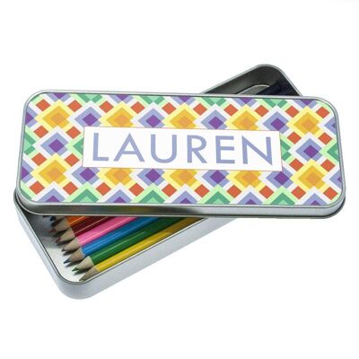 Funky Diamond Pattern Pencil Case (PER3599-001) (TreatRepublic330)