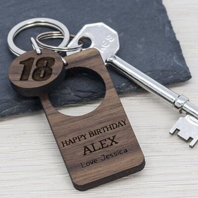 Happy Birthday Personalized Keyring (PER3793-001) (TreatRepublic392)