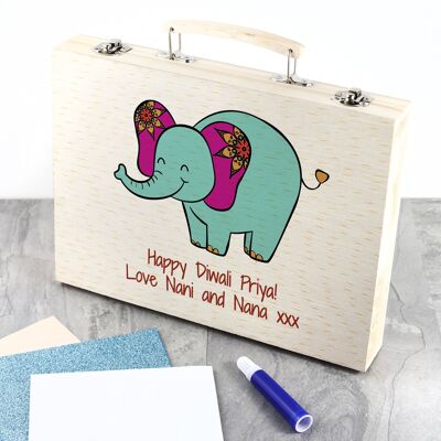 Happy Diwali Elephant Colouring In Set for Kids (PER3792-PNK) (TreatRepublic394)