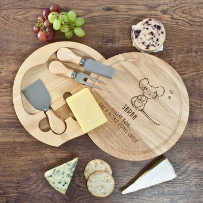I Love You Like A Mouse Loves Cheese' Round Cheese Board (PER2057-001) (TreatRepublic457)