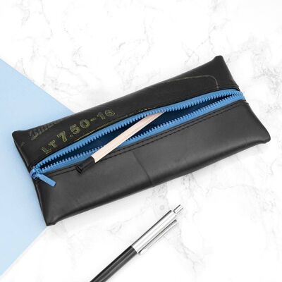 I Used To Be A Truck Tyre Rubber Pencil Case - Blue (JUN32-GRN) (TreatRepublic463)