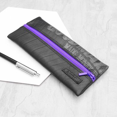 I Used To Be A Truck Tyre Rubber Pencil Case - Purple (JUN32-RED) (TreatRepublic465)