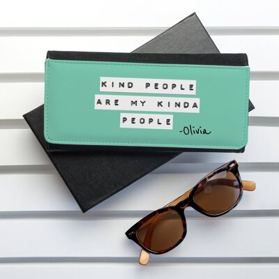 Kind People (Green) Black Wallet (PER3514-GRN) (TreatRepublic499)