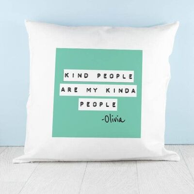 Kind People (Green) Cushion Cover (PER3509-GRN) (TreatRepublic502)