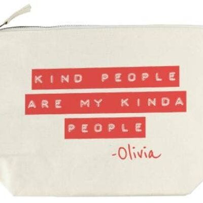 Kind People (Red) Wash Bag (PER3513-RED) (TreatRepublic520)