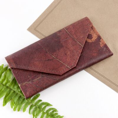 Ladies Continental Wallet in Leaf Leather - Chestnut Brown (JUN14-NAV) (TreatRepublic524)
