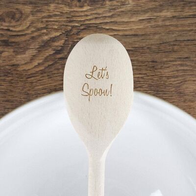 Let's Spoon! Wooden Spoon, Custom (PER813-HAN) (TreatRepublic537)