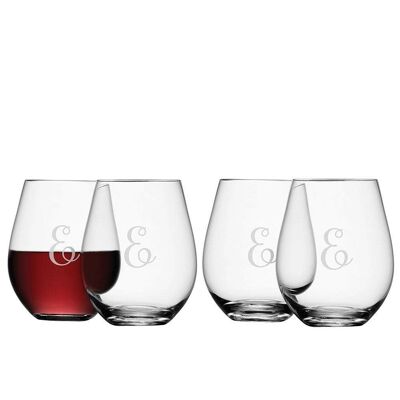 LSA Personalised Stemless Red Wine Glass (LSA76-SER) (TreatRepublic573)