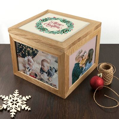 Merry Christmas - Large Photo Keepsake Box (PER4516) (TreatRepublic597)