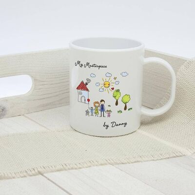 My Mini Masterpiece Pers Artwork Unbreakable Kids' Mug (PER2074-001) (TreatRepublic725)