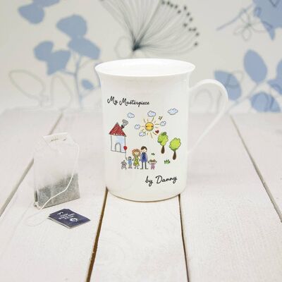 My Mini Masterpiece Personalised Artwork Bone China Mug (PER2076-001) (TreatRepublic726)