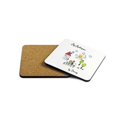 My Mini Masterpiece Personalised Artwork Wooden Coaster (PER2078-001) (TreatRepublic730)