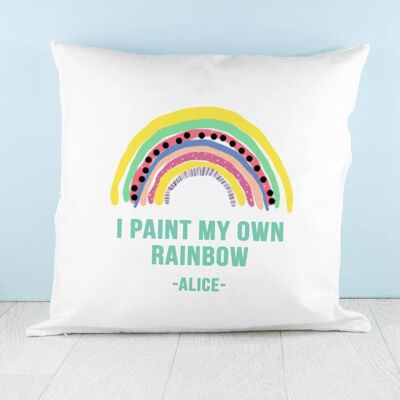 My Own Rainbow Square Cushion Cover (PER3475-GRN) (TreatRepublic741)