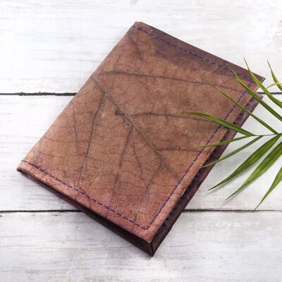 Passport Cover in Leaf Leather - Chestnut Brown (JUN13-BRO) (TreatRepublic796)