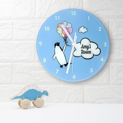 Percy Penguin Personalised Wall Clock (PER2107-001) (TreatRepublic800)