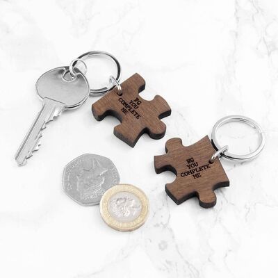 Pers Couples You Complete Me Jigsaw Keyrings Set of Two (PER507-001) (TreatRepublic817)