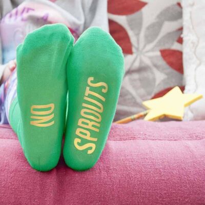 Pers Kids Sprout Green and Canary Yellow Christmas Day Socks (PER2515-LRG) (TreatRepublic852)