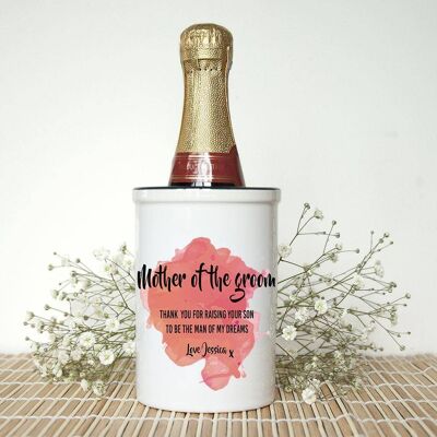 Pers Mother of the Groom Mini Champagne Bucket and Vase (PER2318-ORA) (TreatRepublic861)
