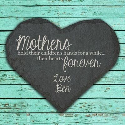 Pers Mothers Hold Hands and Hearts Black Slate Keepsake (PER183-001) (TreatRepublic865)