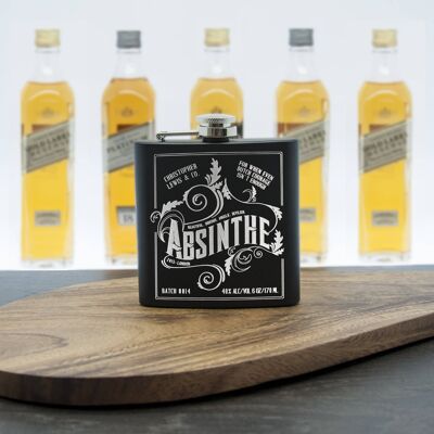 Personalised Absinthe Vintage Hip Flask (PER950-001) (TreatRepublic909)