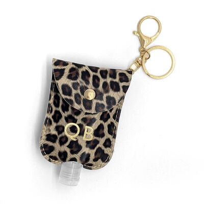 Personalised Animal Print Hand Sanitiser Holder Keyring (PER4099-SNA) (TreatRepublic932)