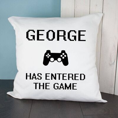 Personalised Baby Has Entered The Game Cushion Cover (PER2767-001) (TreatRepublic970)