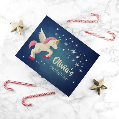 Personalised Baby Unicorn Christmas Eve Box (PER3219-SML) (TreatRepublic978)