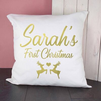 Personalised Baby's First Christmas Cushion Cover (PER2792-001) (TreatRepublic985)