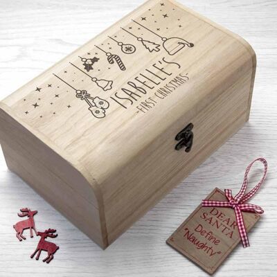 Personalised Baby's First Christmas Eve Chest (PER2398-SML) (TreatRepublic986)