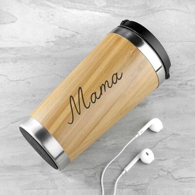 Personalised Bamboo Travel Mug (PER3607-SCR) (TreatRepublic1001)