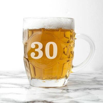 Personalised Birthday Dimpled Beer Glass (PER2796-SER) (TreatRepublic1037)