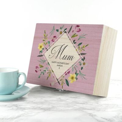 Personalised Botanical Mother's Day Tea Box (PER3103-001) (TreatRepublic1074)