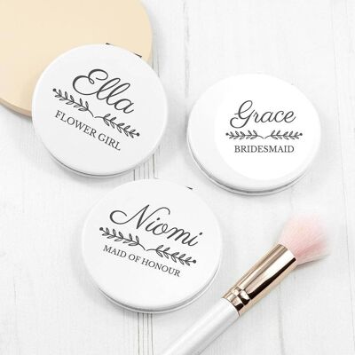 Personalised Bridal Party Compact Mirror (PER3928-001) (TreatRepublic1087)