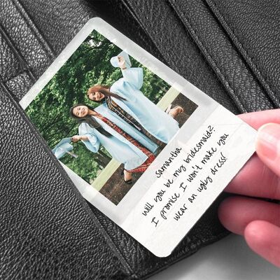 Personalised Bridesmaid Photographic Wallet Keepsake (PER3685-NOS) (TreatRepublic1120)