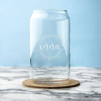 Personalised Bring On The Bubbly Can Glass (PER2826-001) (TreatRepublic1127)