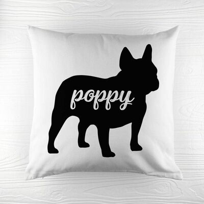 Personalised Bulldog Silhouette Cushion Cover (PER3118-001) (TreatRepublic1130)
