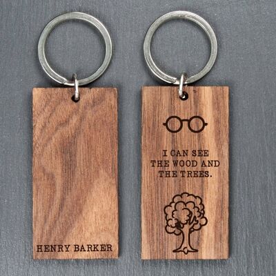 Personalised Can See the Wood for the Trees Keyring (PER506-001) (TreatRepublic1136)