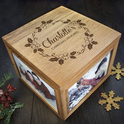 Personalised Christmas Memory Box Mistletoe Design (PER2458-001) (TreatRepublic1257)