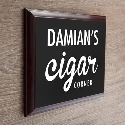 Personalised Classic Cigar Corner Plaque (PER826-001) (TreatRepublic1295)