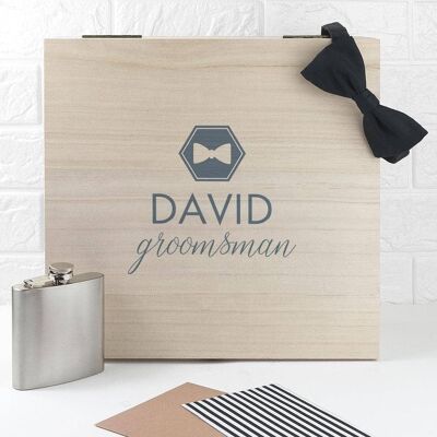 Personalised Classic Groomsman Box (PER3011-LRG) (TreatRepublic1311)